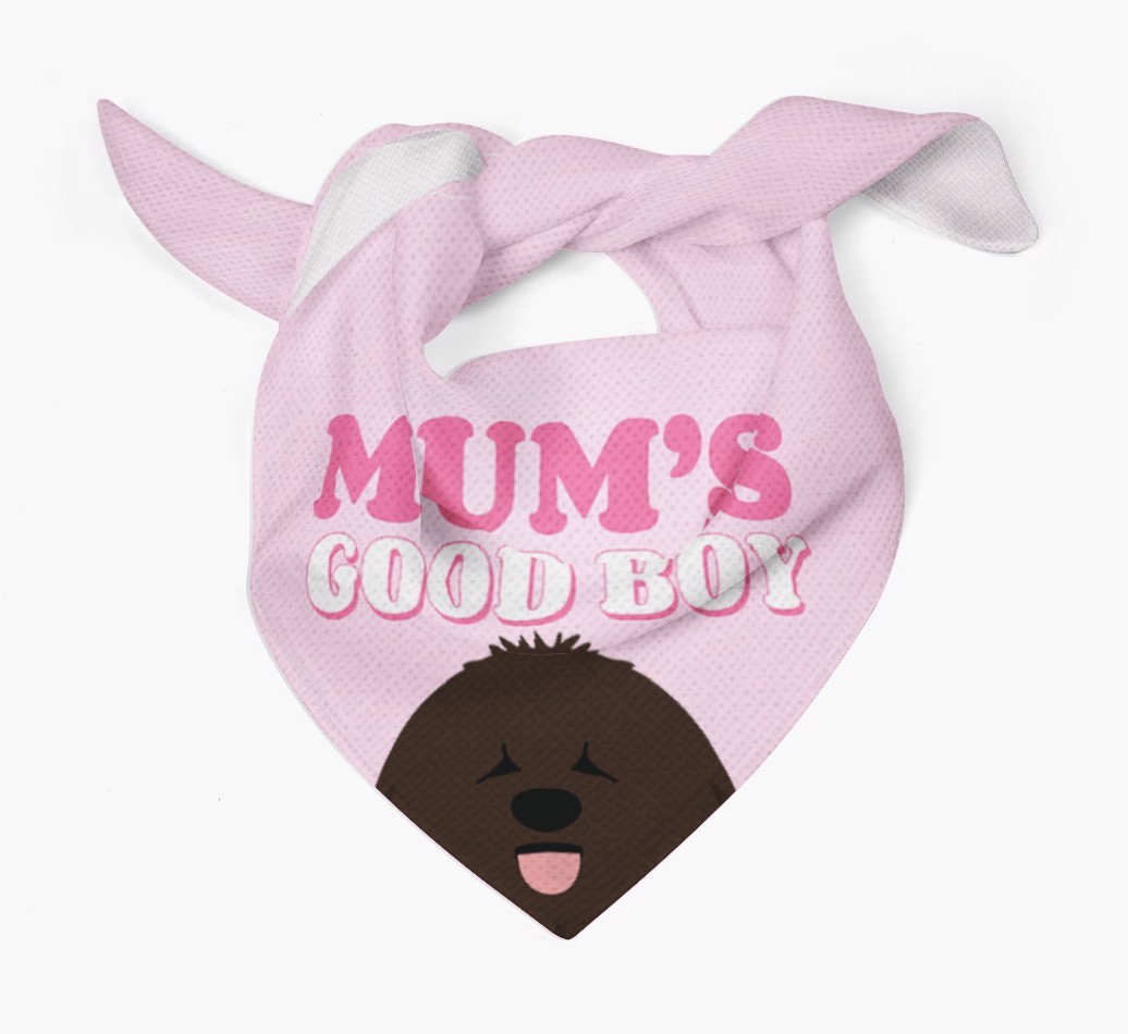 'Mum's Good Boy' - Personalised {breedFullName} Bandana
