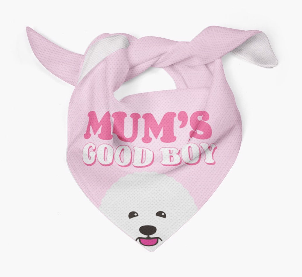 'Mum's Good Boy' - Personalised {breedFullName} Bandana