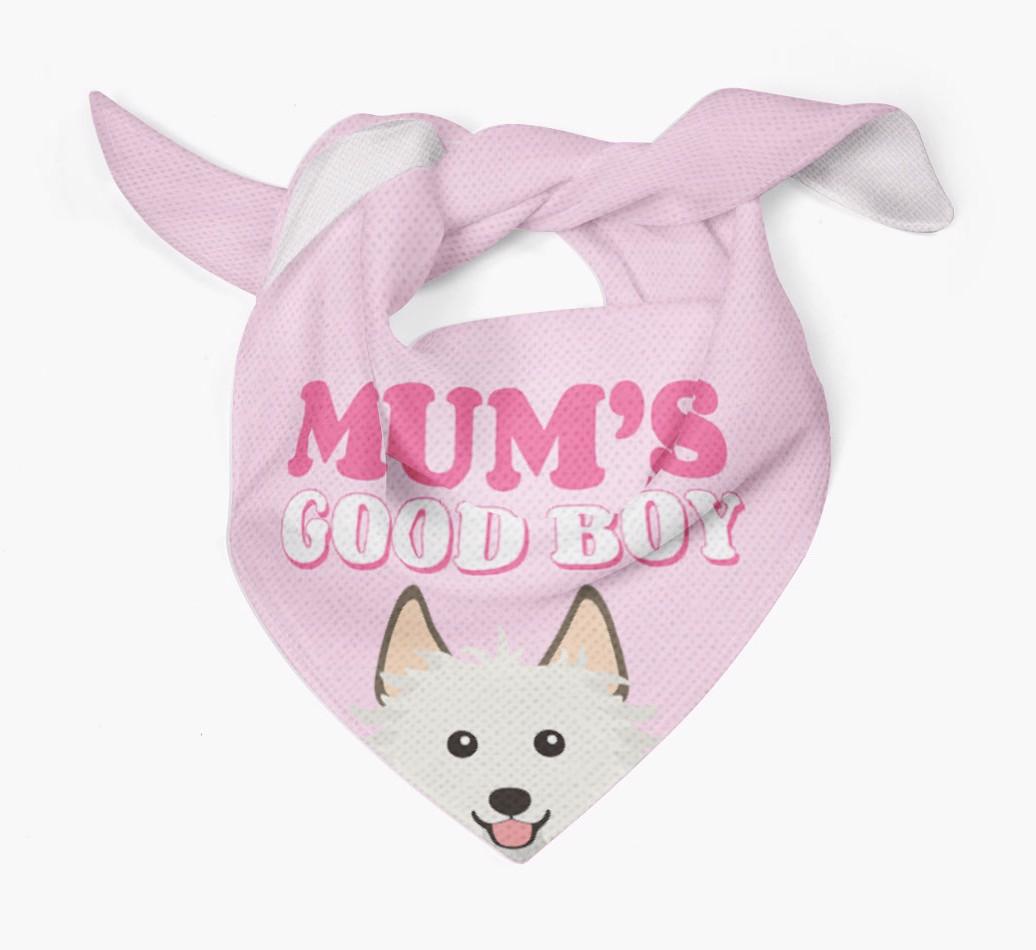 'Mum's Good Boy' - Personalised {breedFullName} Bandana
