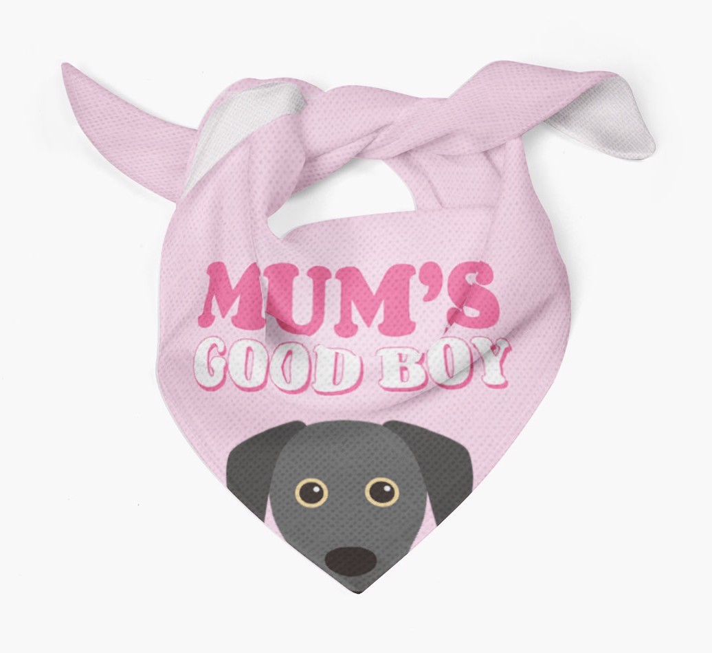 'Mum's Good Boy' - Personalised {breedFullName} Bandana