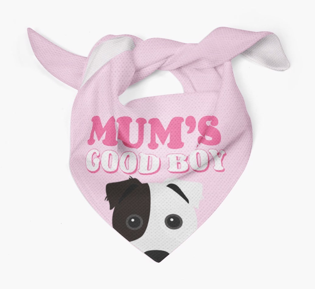 'Mum's Good Boy' - Personalised {breedFullName} Bandana