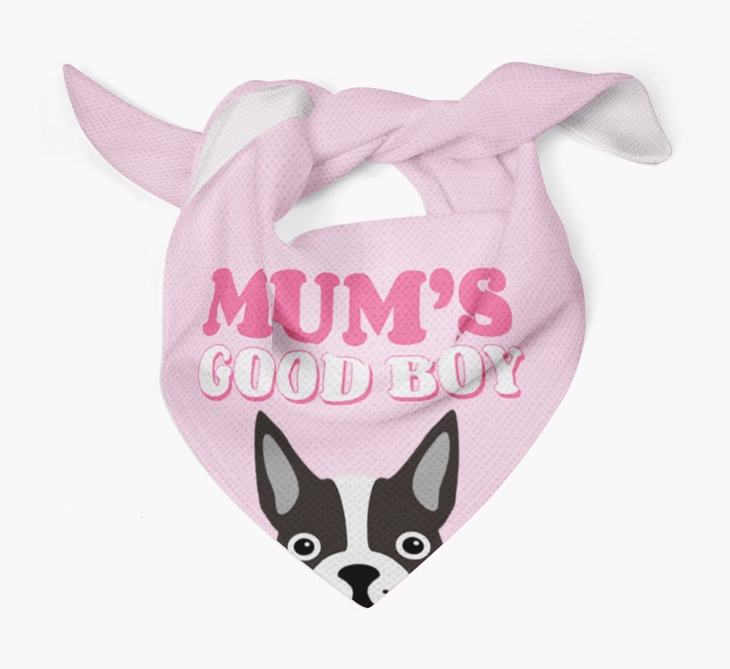'Mum's Good Boy' - Personalised {breedFullName} Bandana