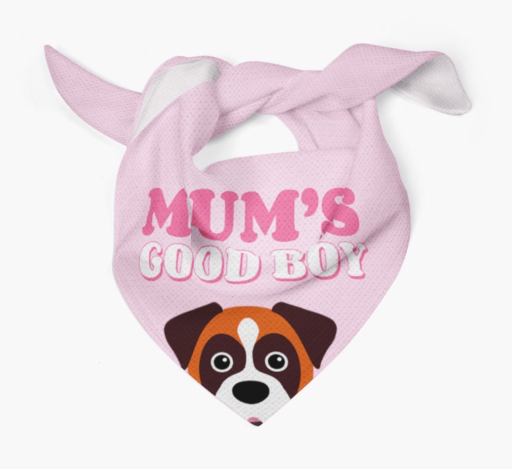 'Mum's Good Boy' - Personalised {breedFullName} Bandana