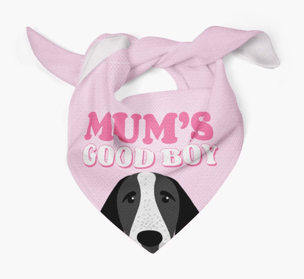 'Mum's Good Boy' - Personalised {breedFullName} Bandana