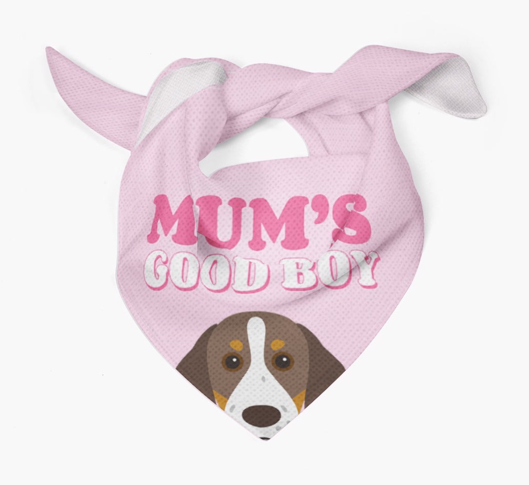 'Mum's Good Boy' - Personalised {breedFullName} Bandana