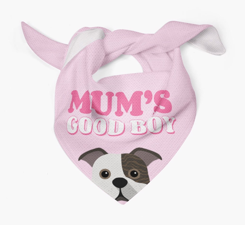 'Mum's Good Boy' - Personalised {breedFullName} Bandana
