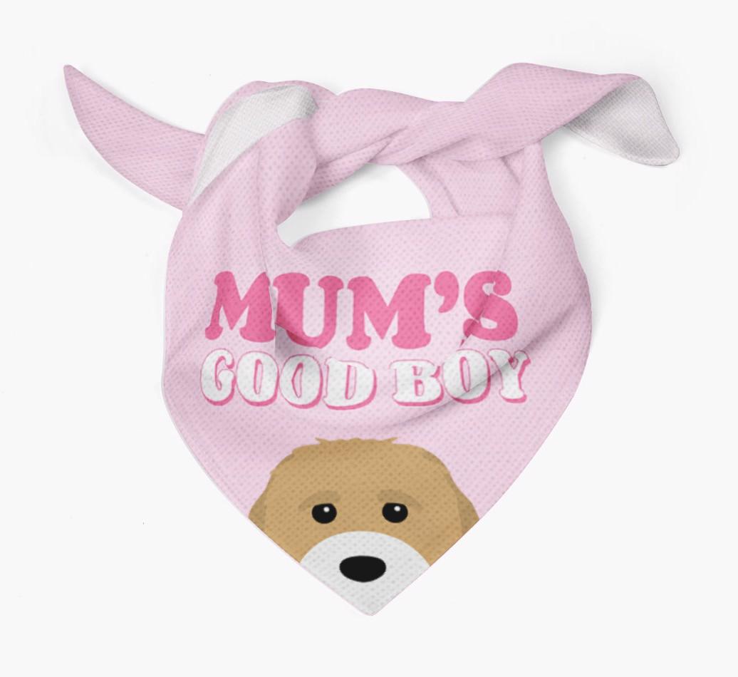 'Mum's Good Boy' - Personalised {breedFullName} Bandana