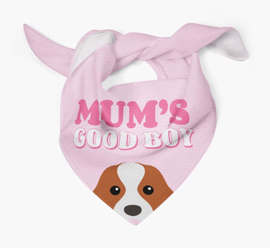 'Mum's Good Boy' - Personalised {breedFullName} Bandana