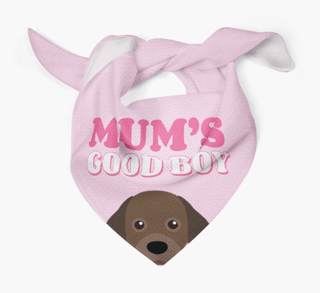 'Mum's Good Boy' - Personalised {breedFullName} Bandana