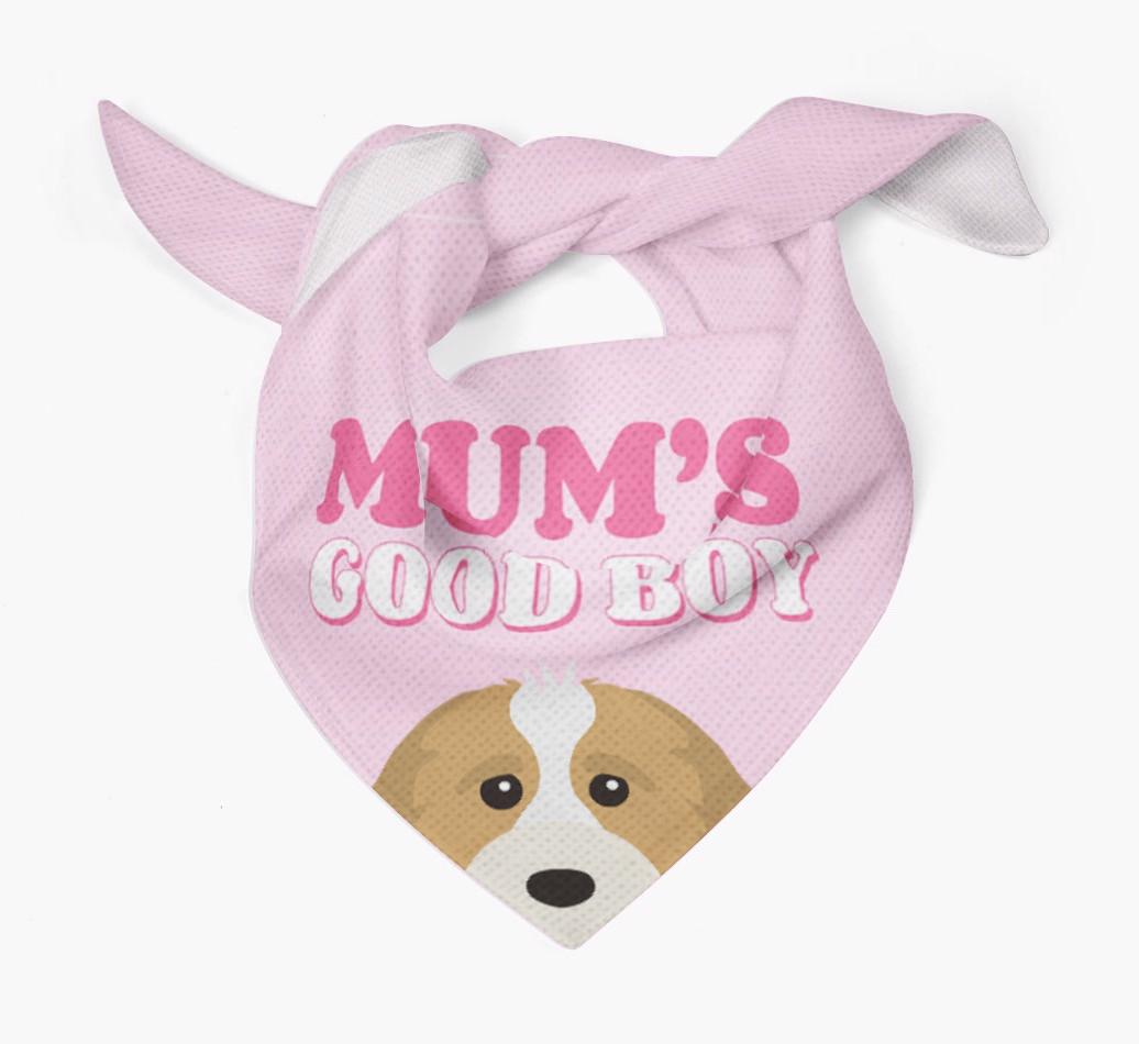'Mum's Good Boy' - Personalised {breedFullName} Bandana