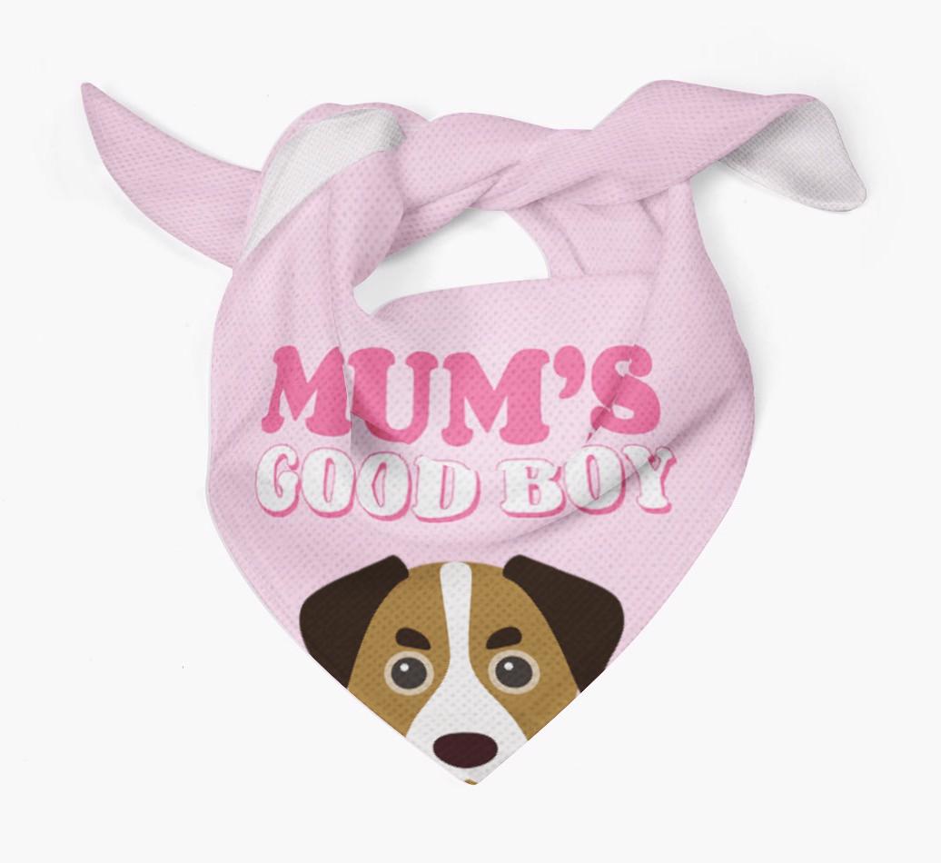 'Mum's Good Boy' - Personalised {breedFullName} Bandana