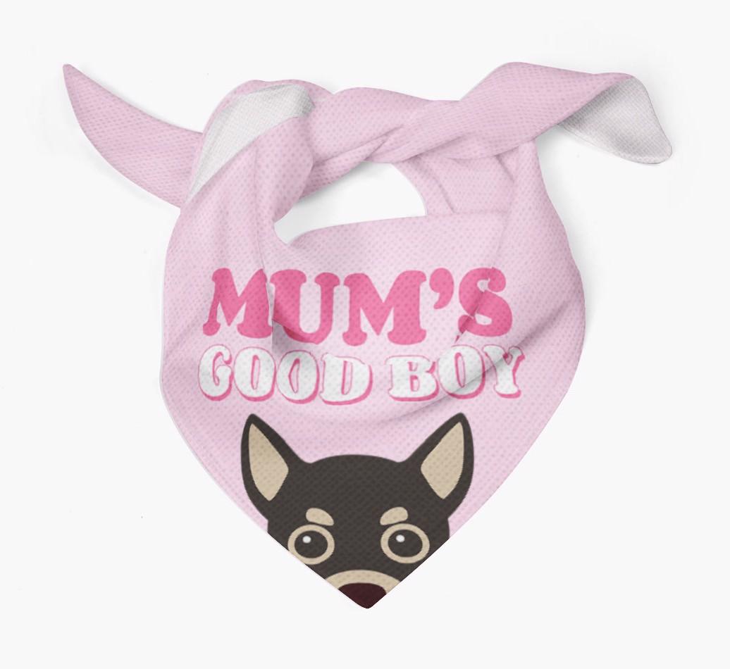 'Mum's Good Boy' - Personalised {breedFullName} Bandana