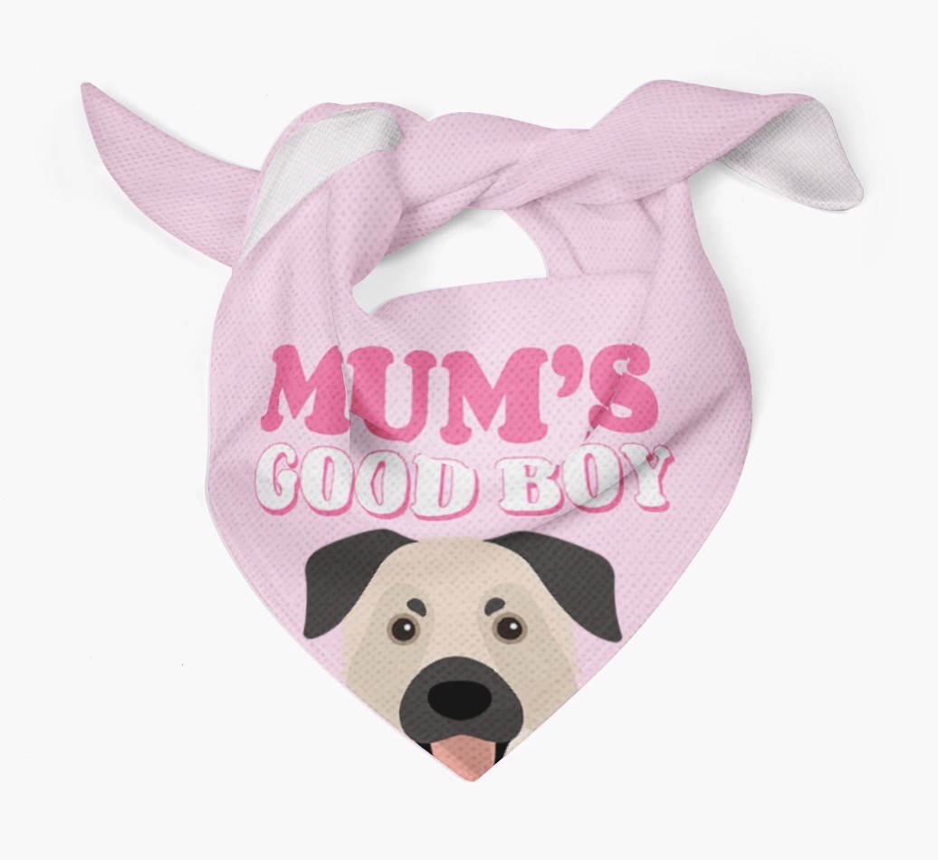 'Mum's Good Boy' - Personalised {breedFullName} Bandana