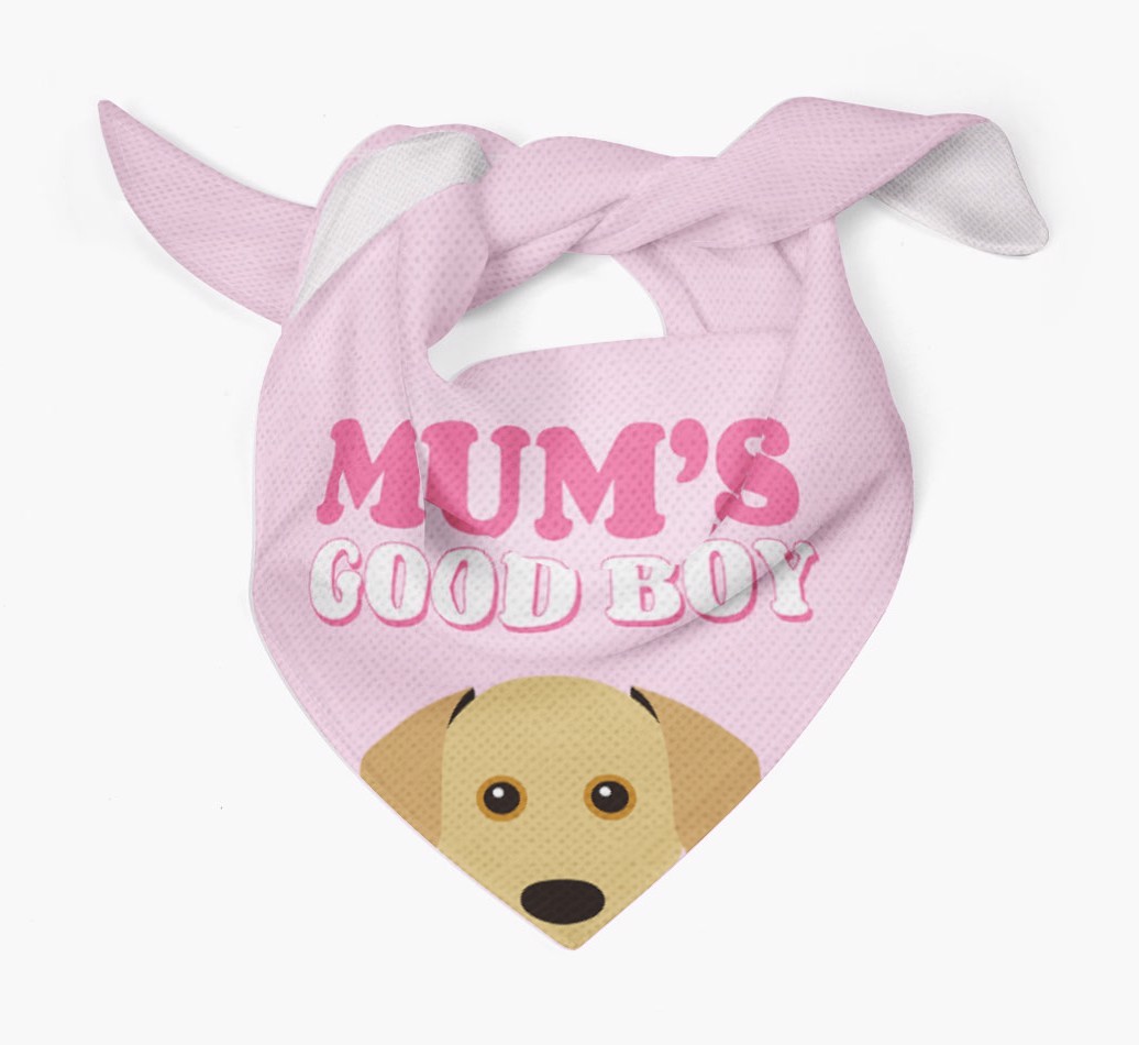 'Mum's Good Boy' - Personalised {breedFullName} Bandana