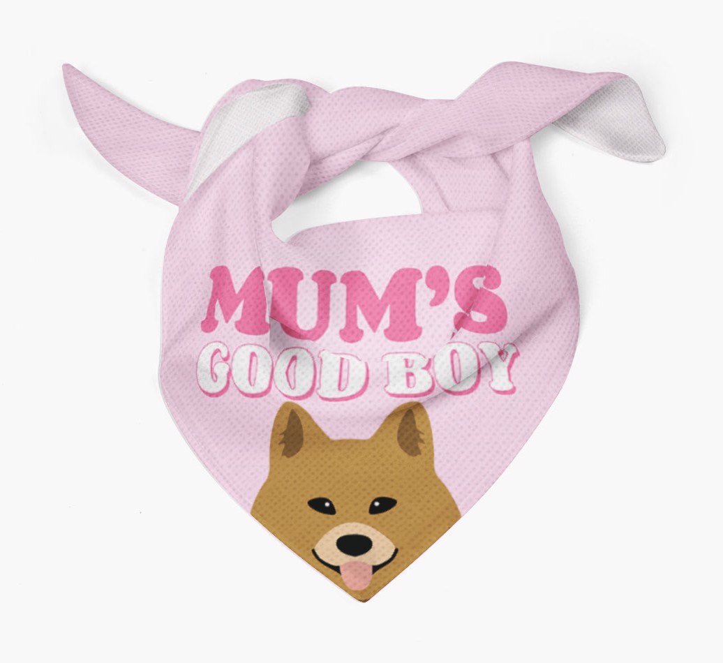'Mum's Good Boy' - Personalised {breedFullName} Bandana