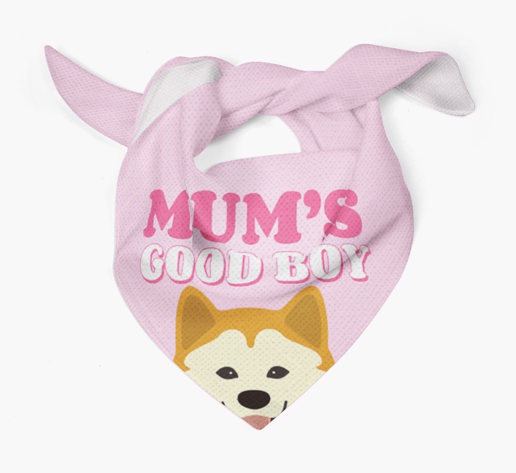 'Mum's Good Boy' - Personalised {breedFullName} Bandana