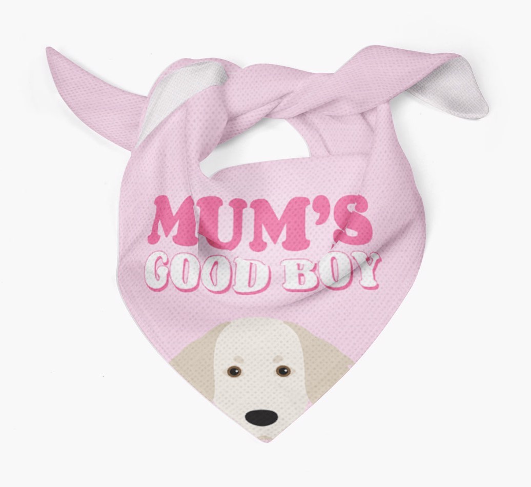 'Mum's Good Boy' - Personalised {breedFullName} Bandana