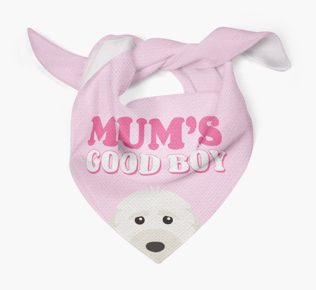 'Mum's Good Boy' - Personalised {breedFullName} Bandana