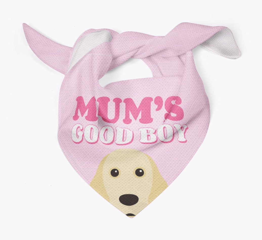 'Mum's Good Boy' - Personalised {breedFullName} Bandana