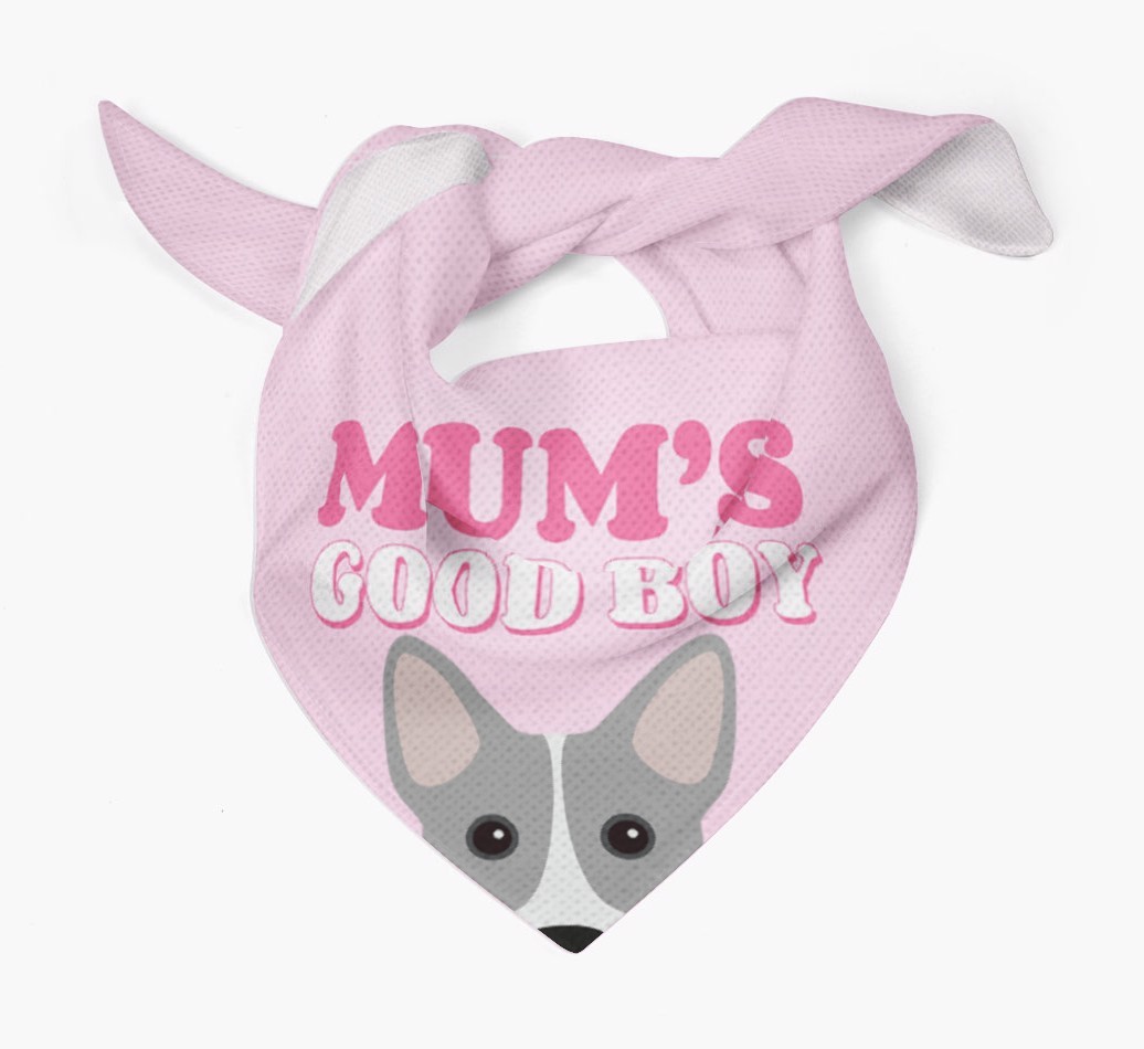 'Mum's Good Boy' - Personalised {breedFullName} Bandana