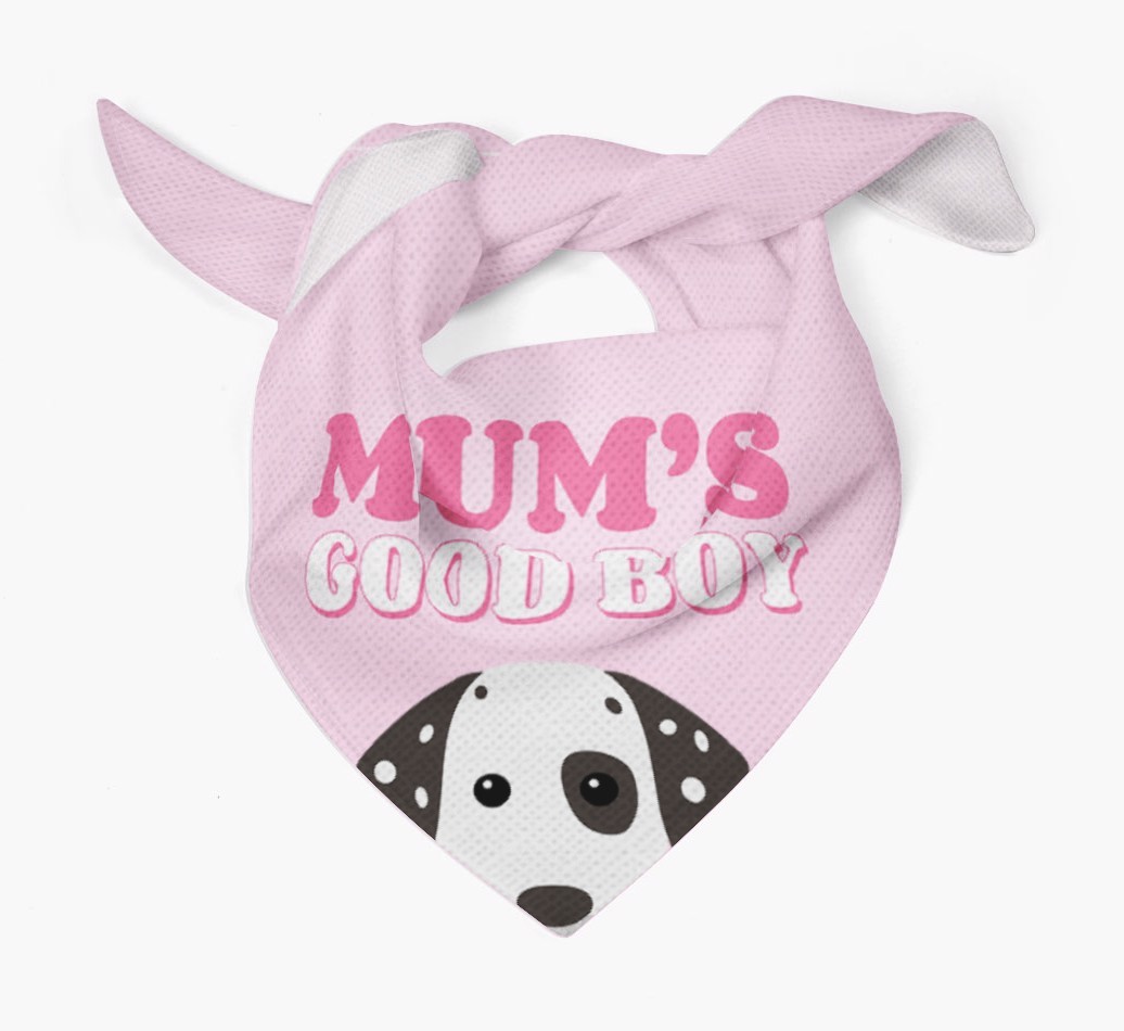 'Mum's Good Boy' - Personalised {breedFullName} Bandana