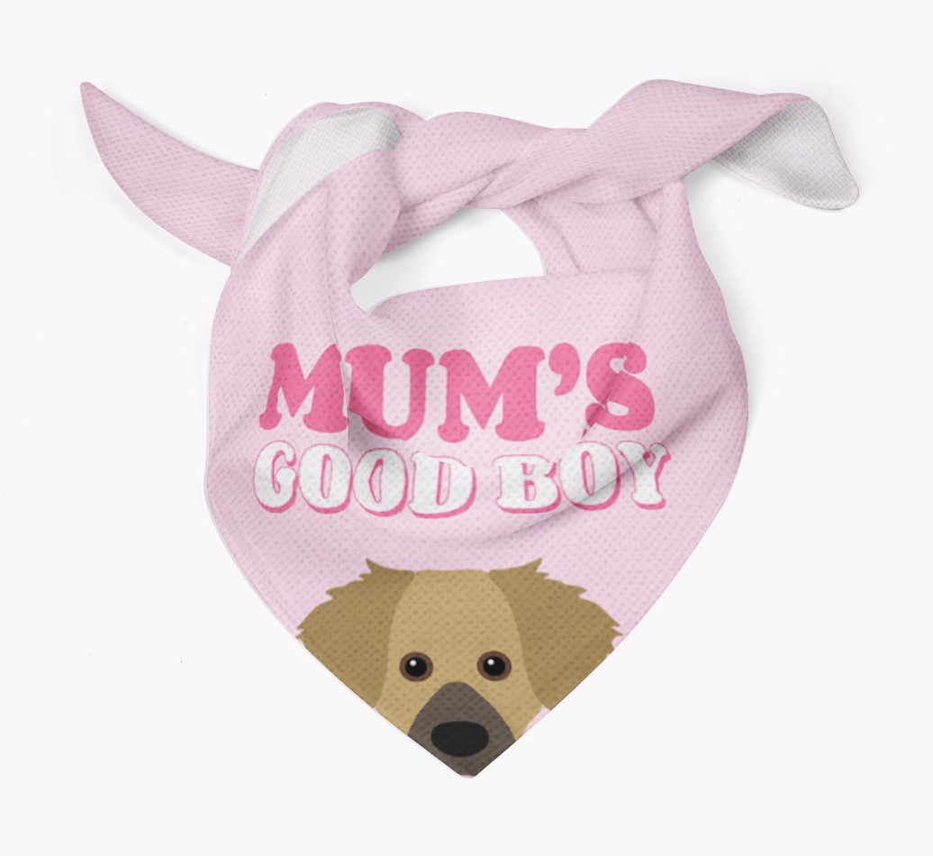 'Mum's Good Boy' - Personalised {breedFullName} Bandana