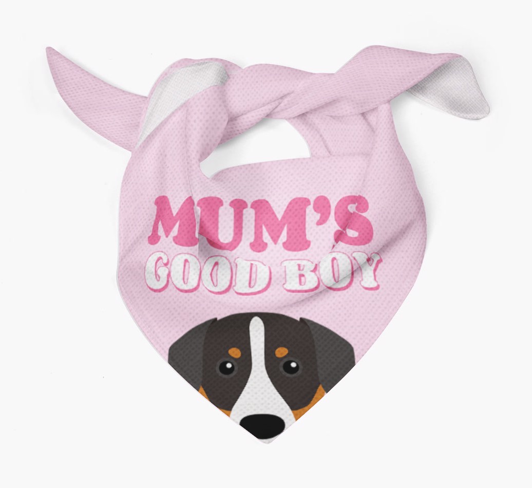 'Mum's Good Boy' - Personalised {breedFullName} Bandana