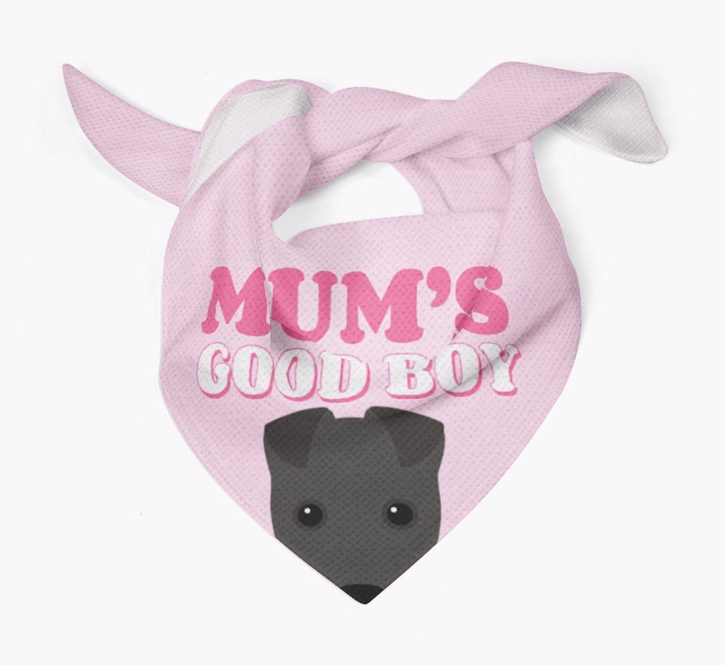 'Mum's Good Boy' - Personalised {breedFullName} Bandana
