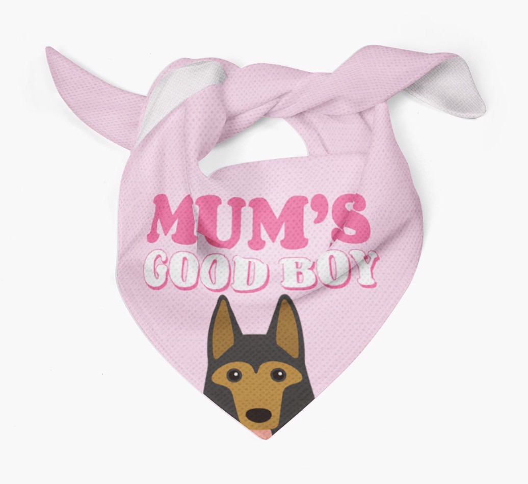 'Mum's Good Boy' - Personalised {breedFullName} Bandana