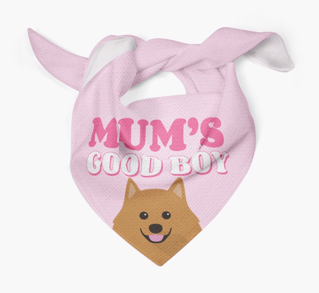 'Mum's Good Boy' - Personalised {breedFullName} Bandana