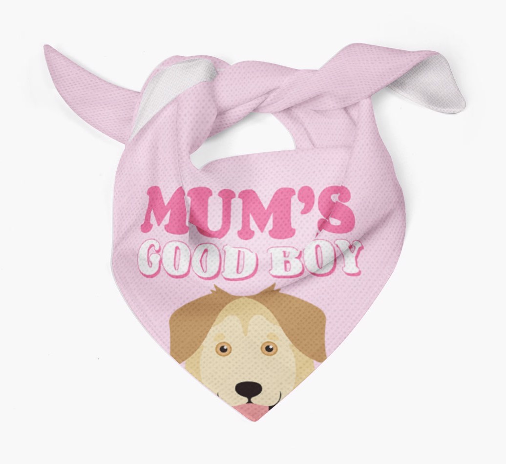 'Mum's Good Boy' - Personalised {breedFullName} Bandana