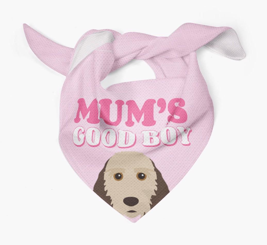 'Mum's Good Boy' - Personalised {breedFullName} Bandana