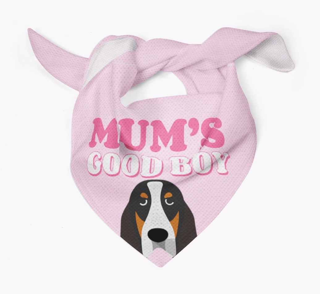 'Mum's Good Boy' - Personalised {breedFullName} Bandana
