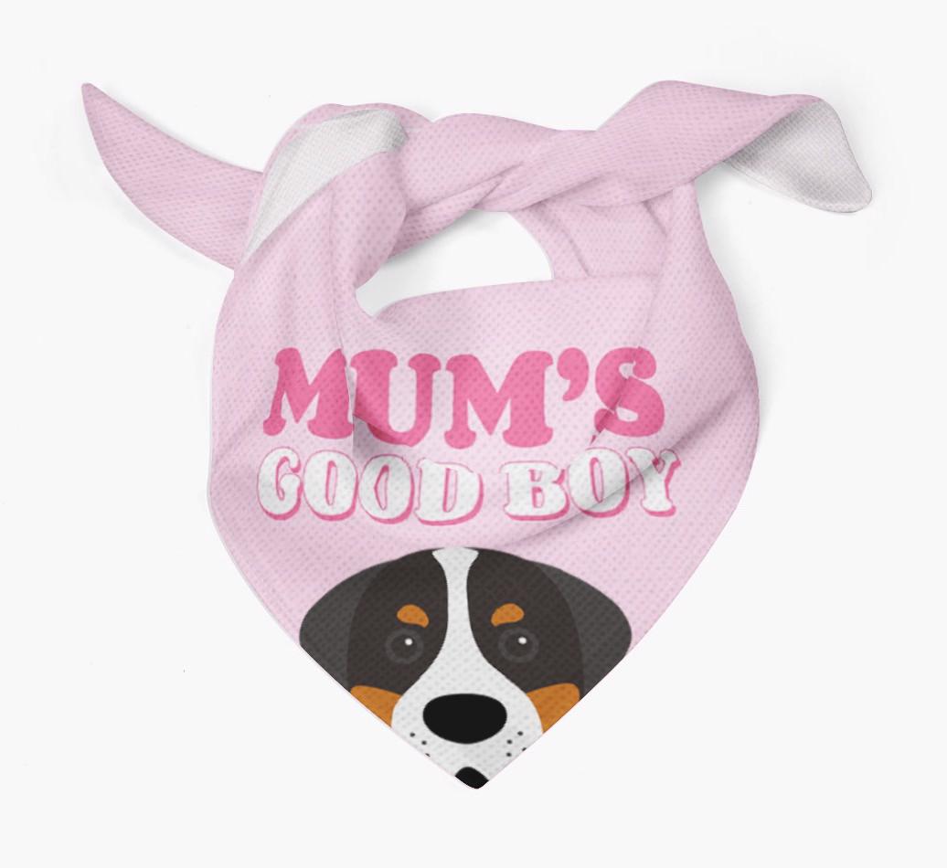 'Mum's Good Boy' - Personalised {breedFullName} Bandana