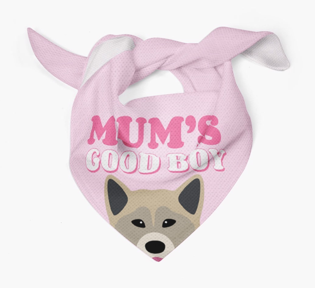 'Mum's Good Boy' - Personalised {breedFullName} Bandana