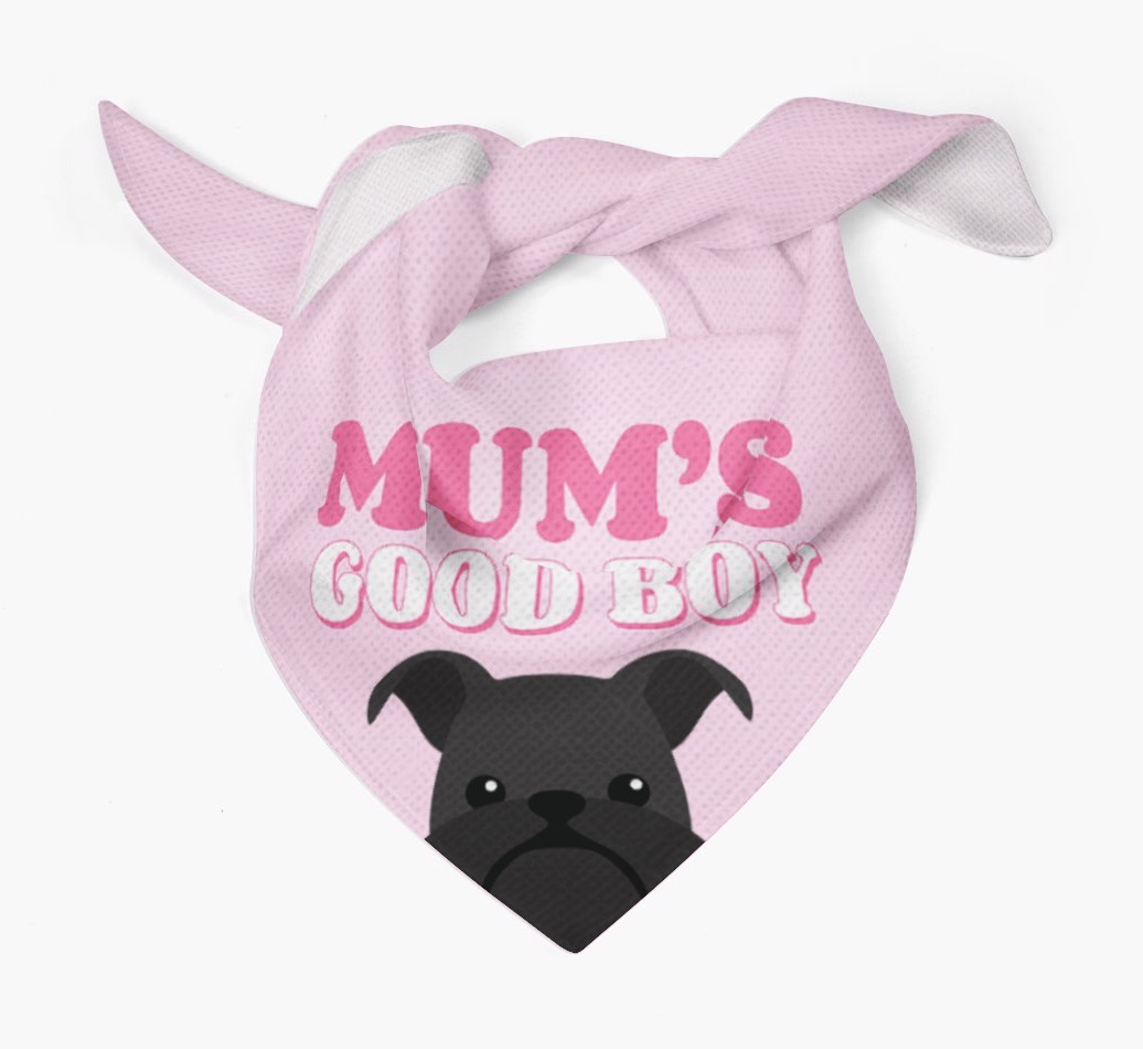'Mum's Good Boy' - Personalised {breedFullName} Bandana