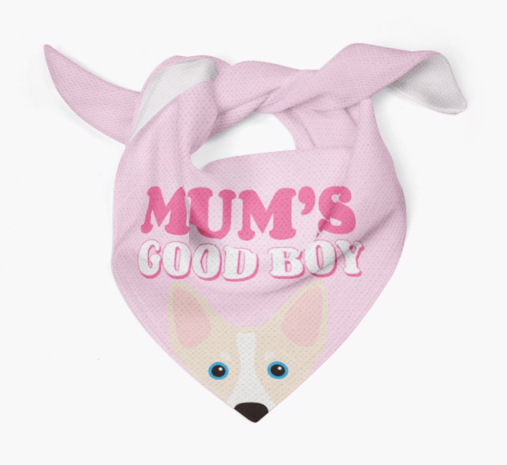 'Mum's Good Boy' - Personalised {breedFullName} Bandana