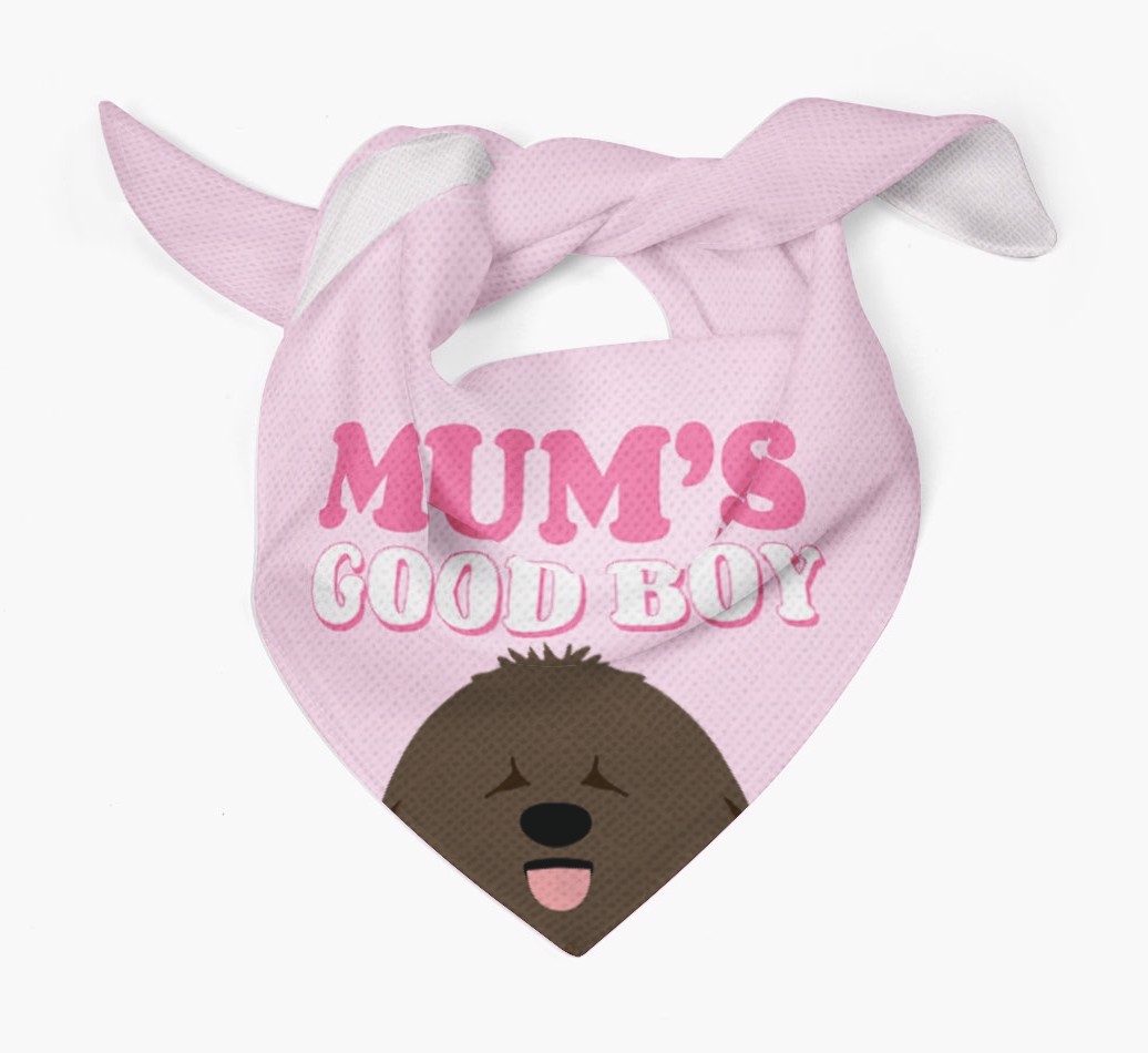'Mum's Good Boy' - Personalised {breedFullName} Bandana