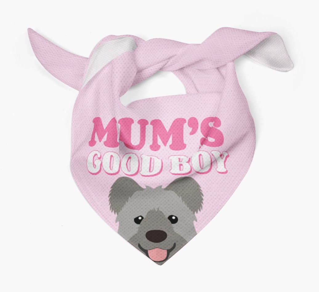 'Mum's Good Boy' - Personalised {breedFullName} Bandana