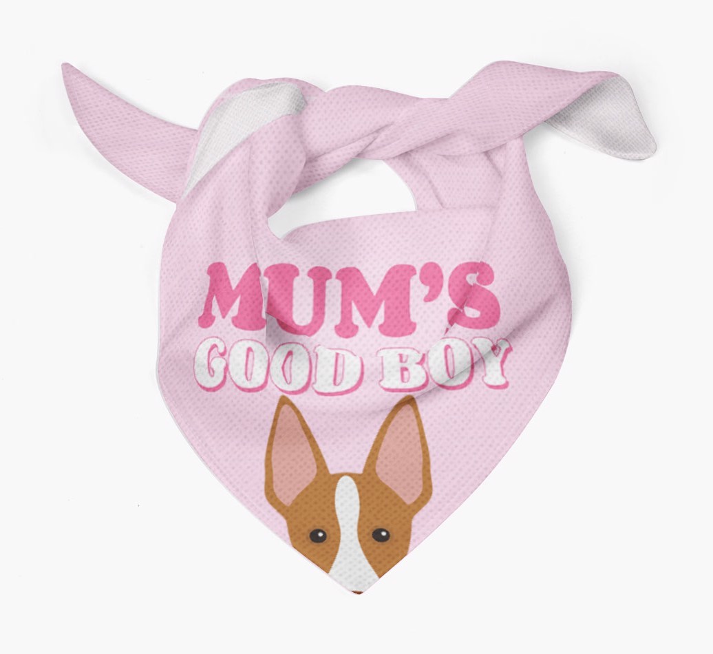 'Mum's Good Boy' - Personalised {breedFullName} Bandana