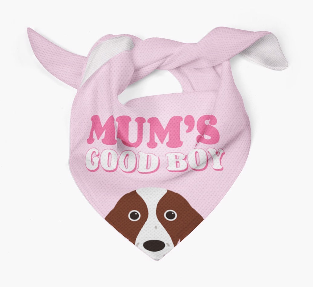 'Mum's Good Boy' - Personalised {breedFullName} Bandana