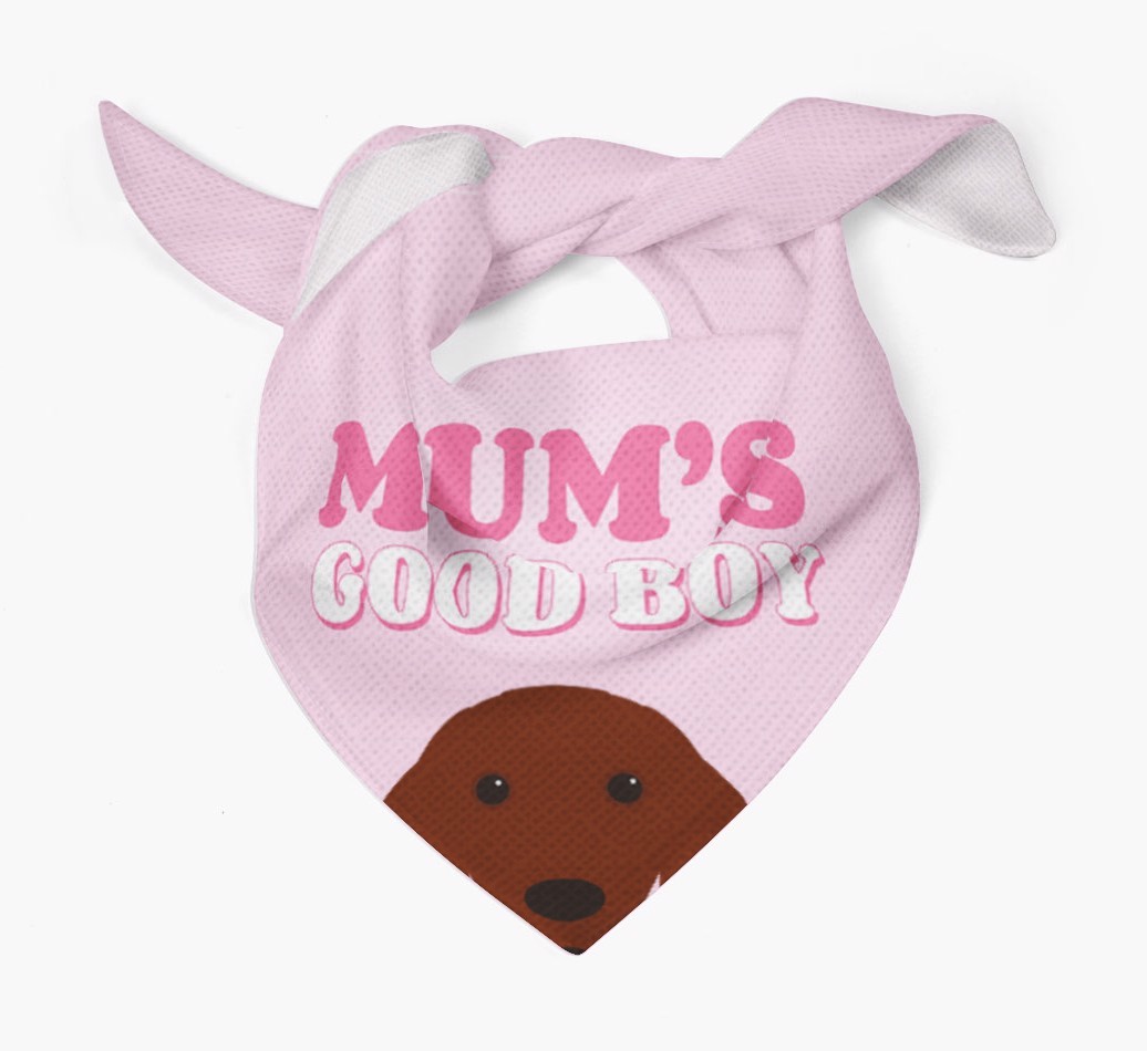 'Mum's Good Boy' - Personalised {breedFullName} Bandana
