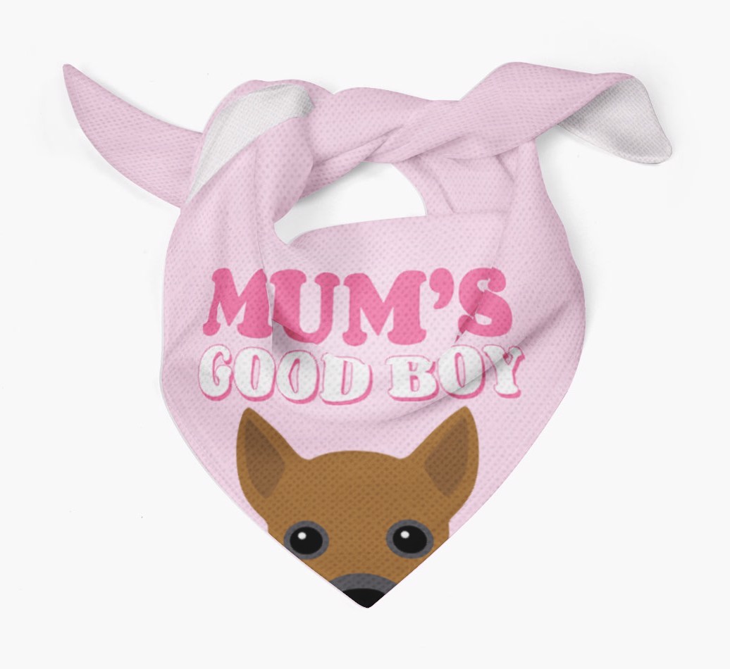 'Mum's Good Boy' - Personalised {breedFullName} Bandana