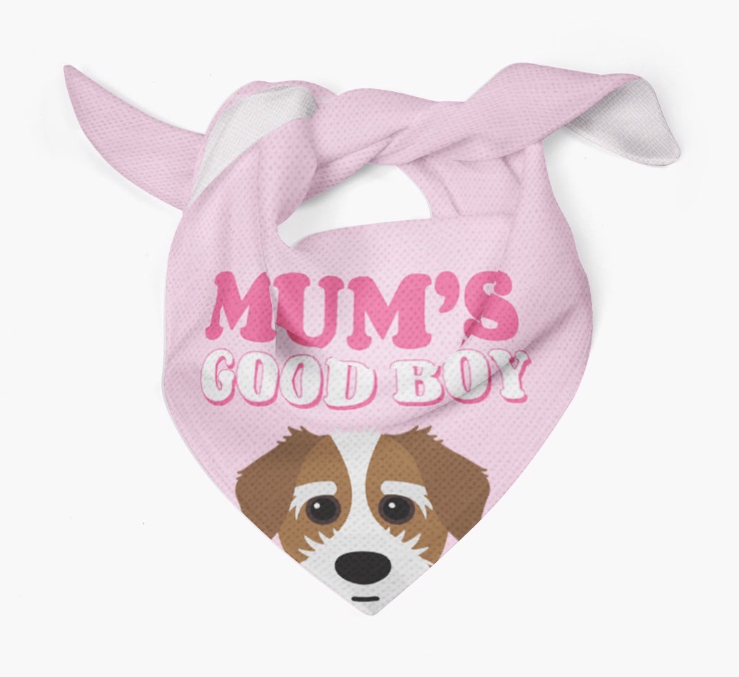 'Mum's Good Boy' - Personalised {breedFullName} Bandana