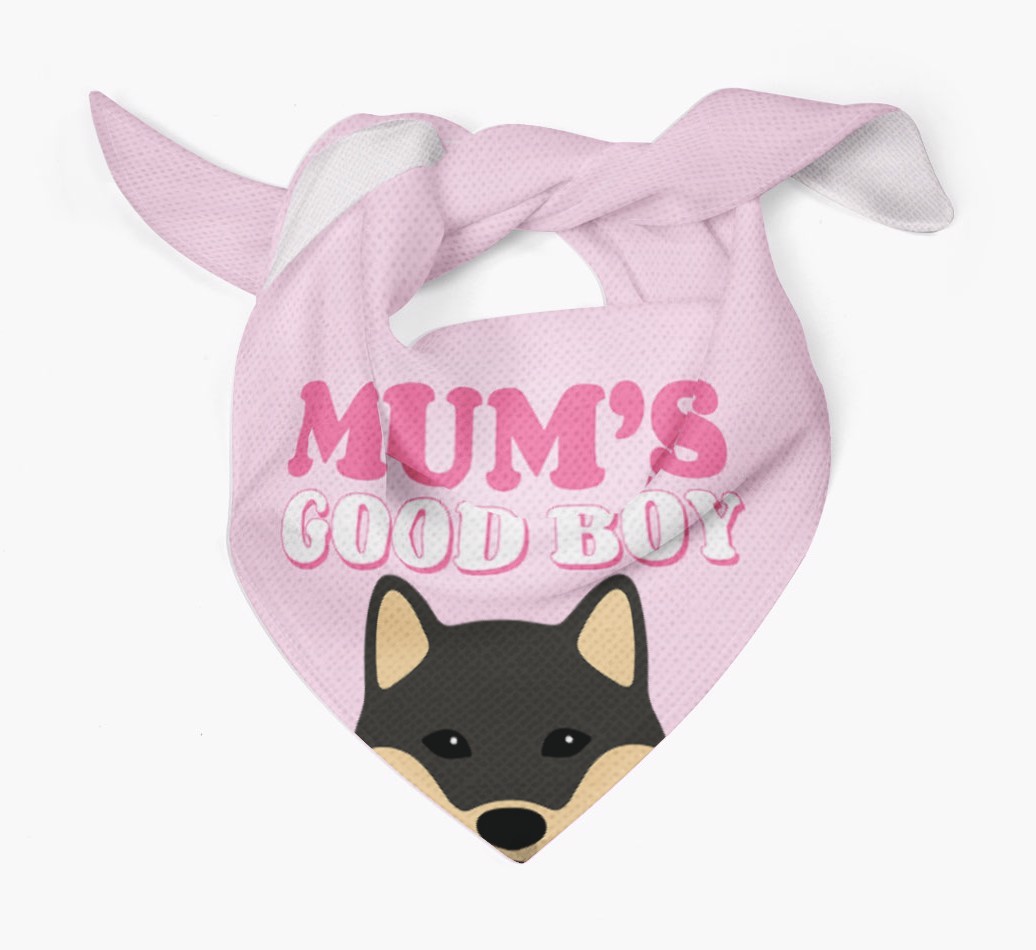 'Mum's Good Boy' - Personalised {breedFullName} Bandana