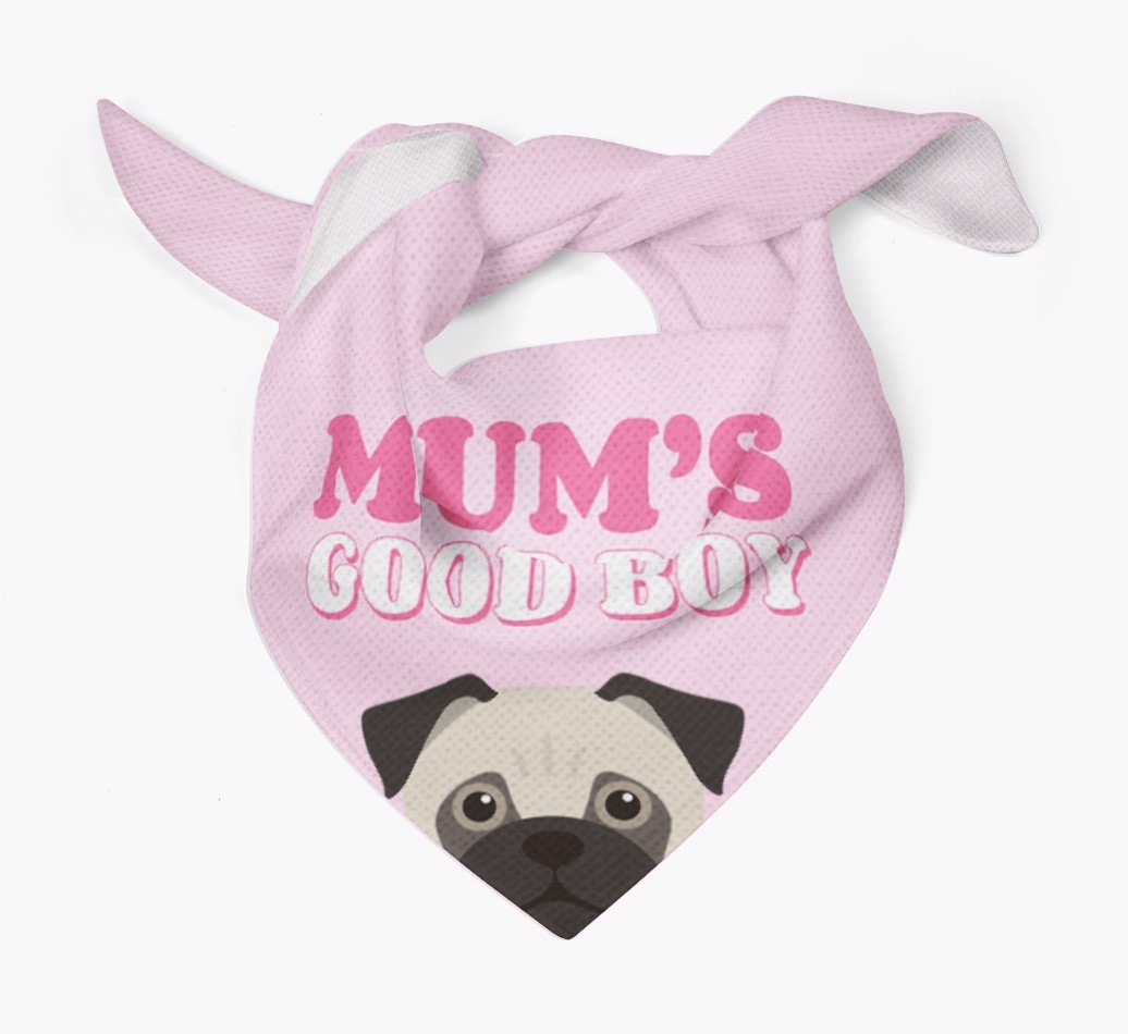 'Mum's Good Boy' - Personalised {breedFullName} Bandana