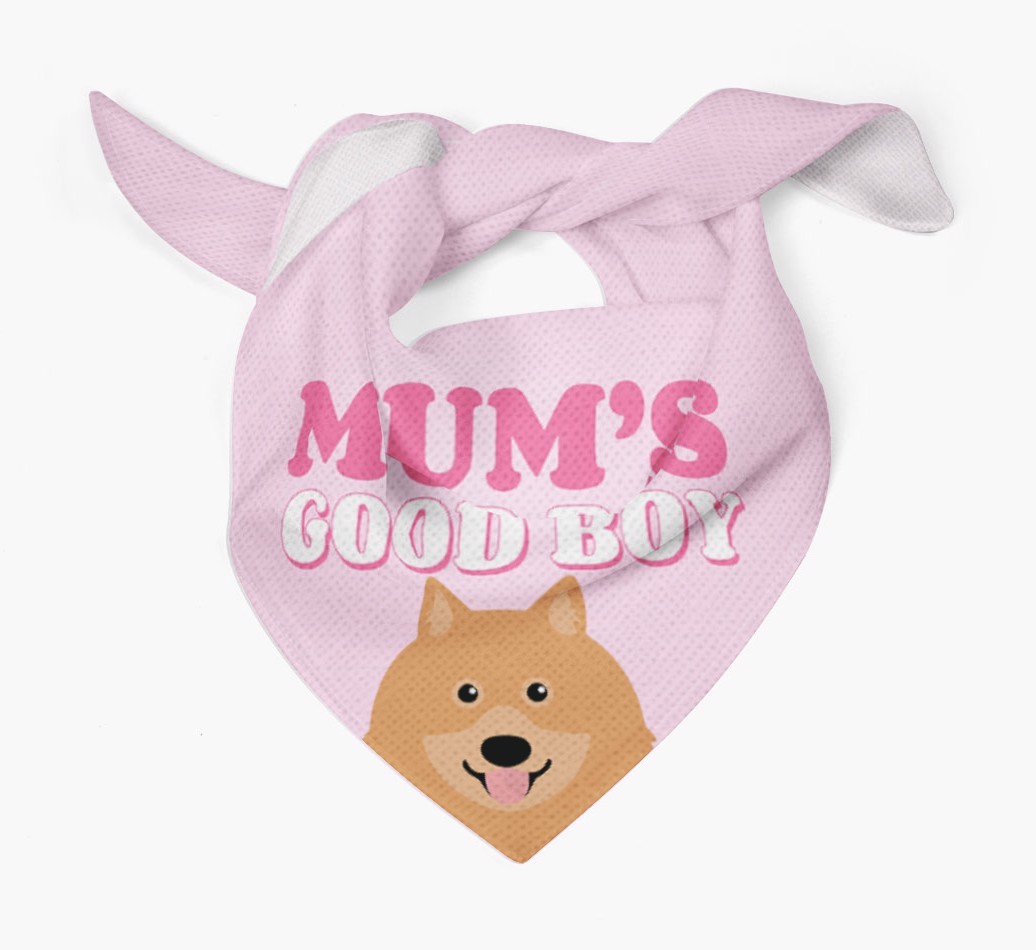 'Mum's Good Boy' - Personalised {breedFullName} Bandana