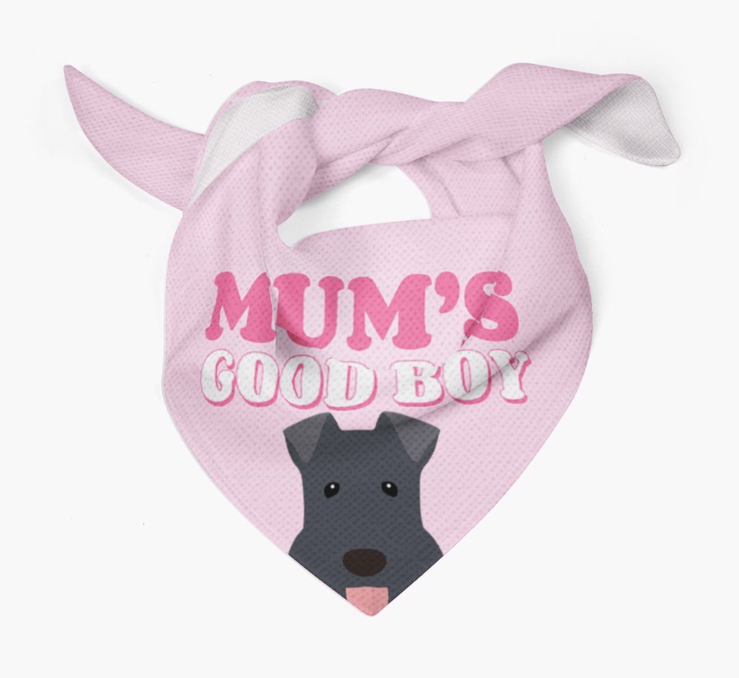 'Mum's Good Boy' - Personalised {breedFullName} Bandana