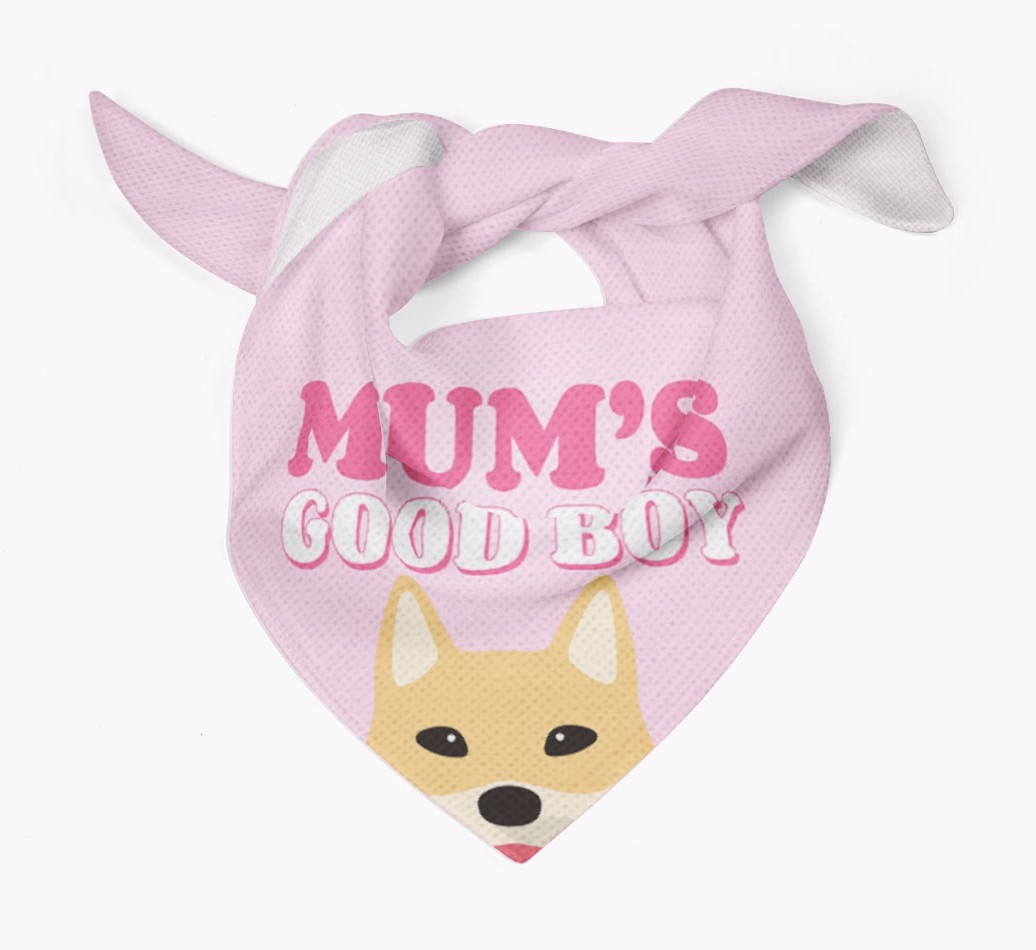 'Mum's Good Boy' - Personalised {breedFullName} Bandana