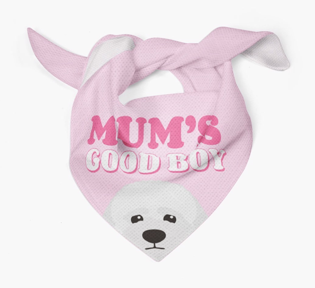 'Mum's Good Boy' - Personalised {breedFullName} Bandana